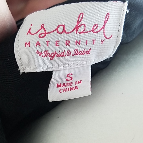 Floral black and white flowy maternity dress - Picture 5 of 6